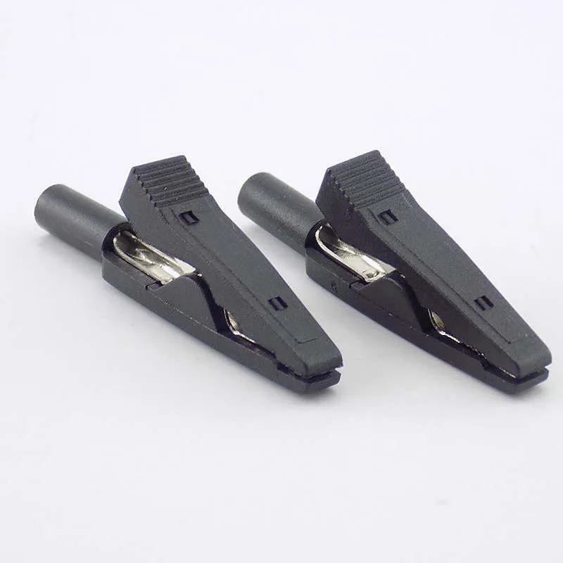 2mm Banana plug Alligator Clip Test lead Connector Cable Crocodile Insulated Probes Adapter for Multimeter Alligator Pen E4