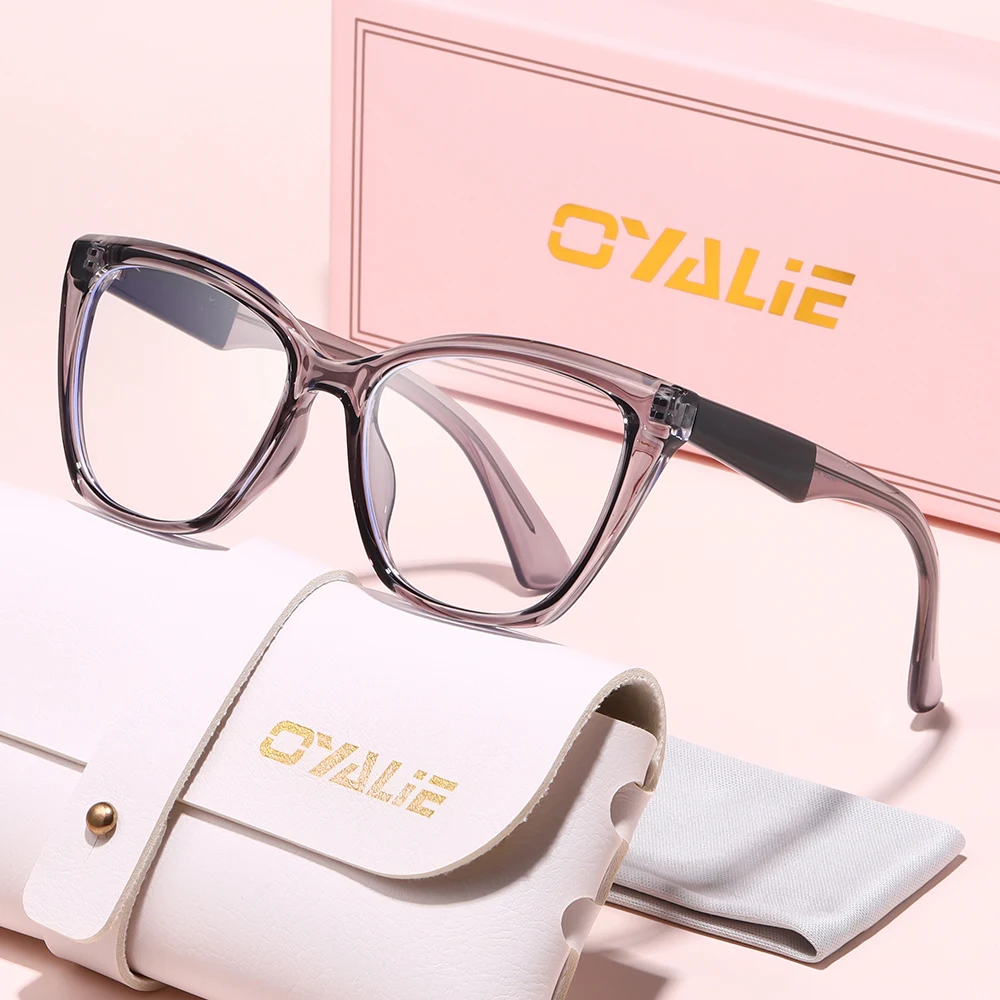 نظارات Oyalie الكلاسيكية بإطار متعدد الألوان، بتصميم رائع وخطوط ناعمة لتعديل ملامح الوجه، مناسبة للمطابقة مع المناسبات والملابس