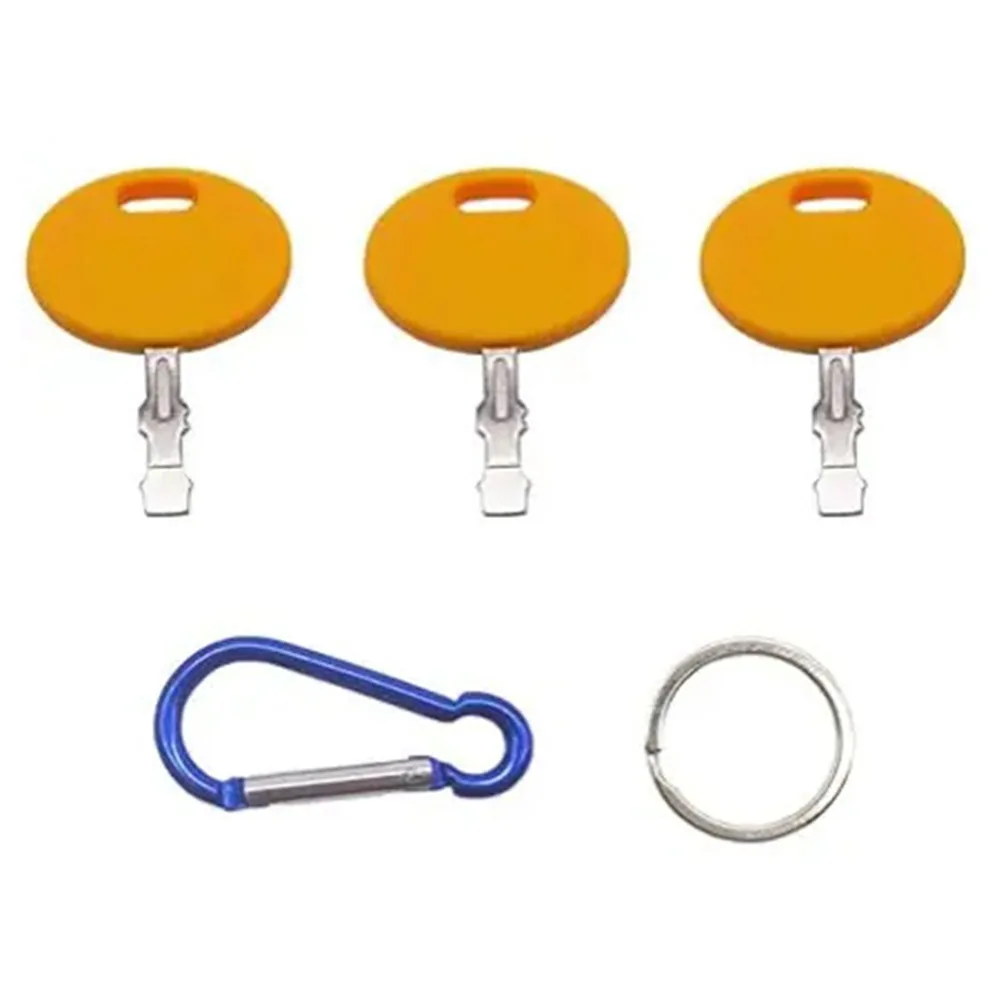 Ignition Key Set Compatible with CA-DET and For Troy For Lawn Mowers 4 Keys 4 Rings or 5 Keys 5 Rings Plus Mounting Buckle