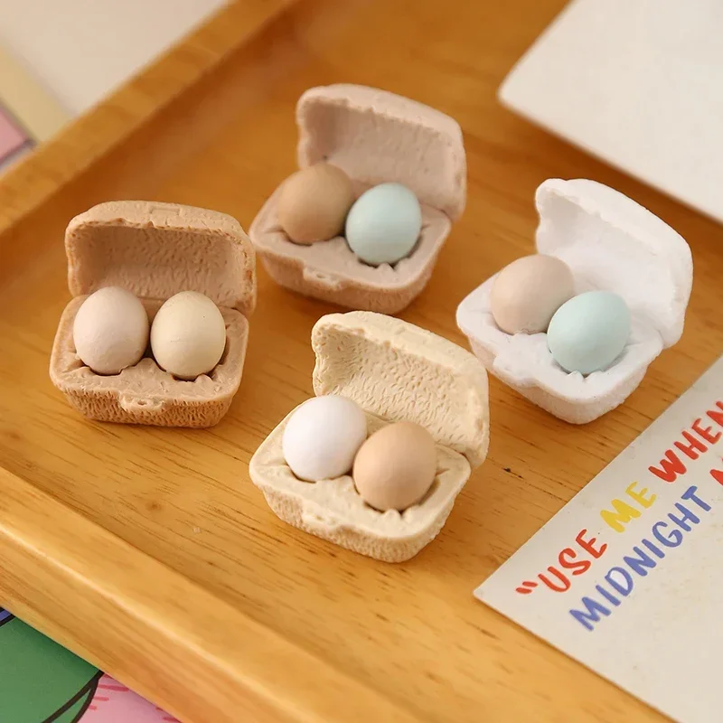 

3 коробки, имитация кукольного домика, яйца, миниатюрные мини-яйца с подносом, кукольный домик, кухонные аксессуары, модель игрушки, кухонный декор