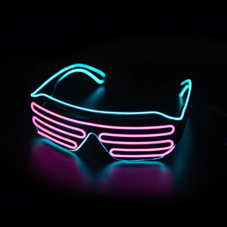 

LED Glowing Glasses Gafas Luminous Bril Neon Christmas Glow Sunglasses Flashing Light Glass for Party Supplies Prop Costumes New