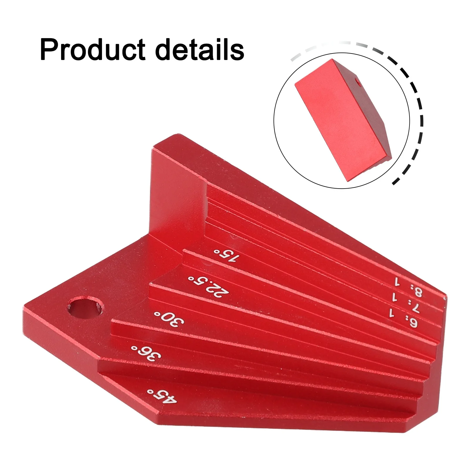 Angle Measurement Angle Gauge Aluminum Alloy Construction Essential Woodworking Tool 2.48*1.5*0.98'' Sites Angle