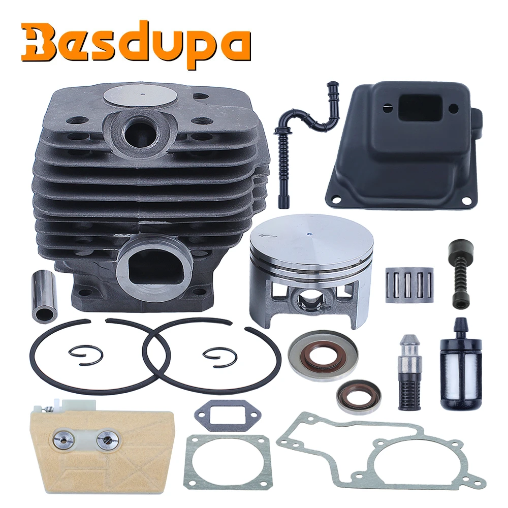 

52mm Cylinder Piston Kit For Stihl 038 MS380 1119 020 1202 Chainsaws Gasoline w Air Filter Gsaket Muffler Exhaustet