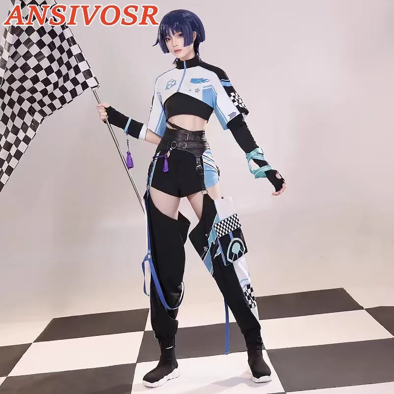 

Wanderer Racer Doujin Cosplay Costume Game Genshin Impact SR Casual Wear Costume Scaramouche Halloween