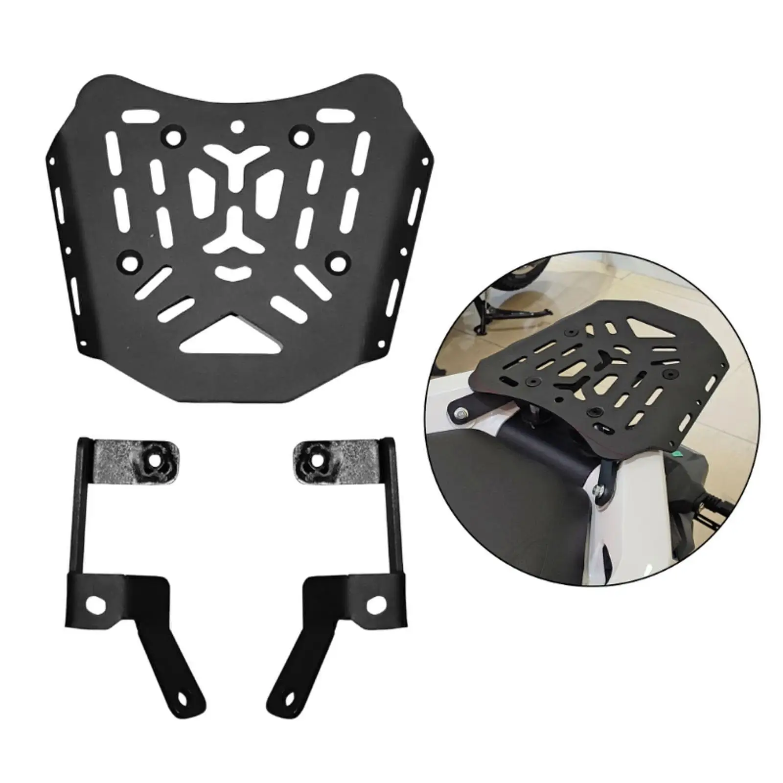 

Motorcycle Rear Luggage Rack Sturdy Replace Accessories for Zontes 368G