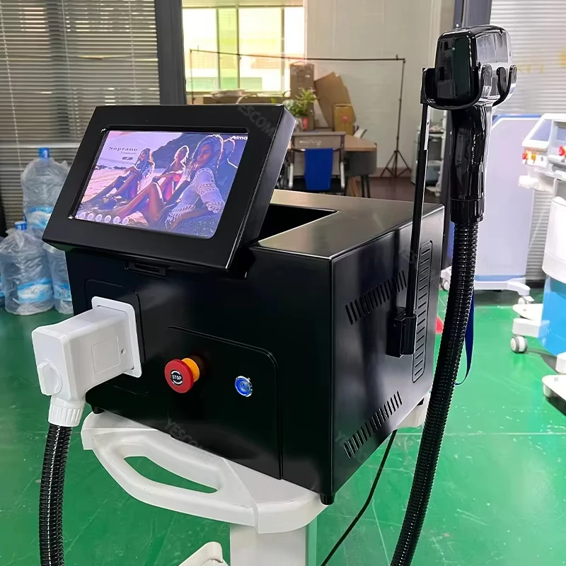 2025 أفضل 3000 واط 808nm ديود آلة إزالة الشعر بالليزر الجليد البلاتين 755 808 1064 إزالة الشعر بالليزر إزالة الشعر الدائم بالليزر