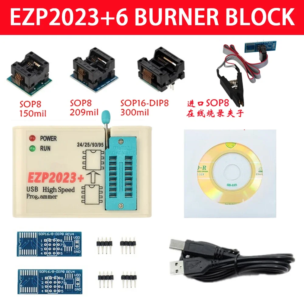 EZP2023+ Szybki programator USB 2.0 12 Mb/s Obsługa 25 FLASH 24 93 95 EEPROM BIOS Szybkie odczyty/zapisy — zdjęcie 7