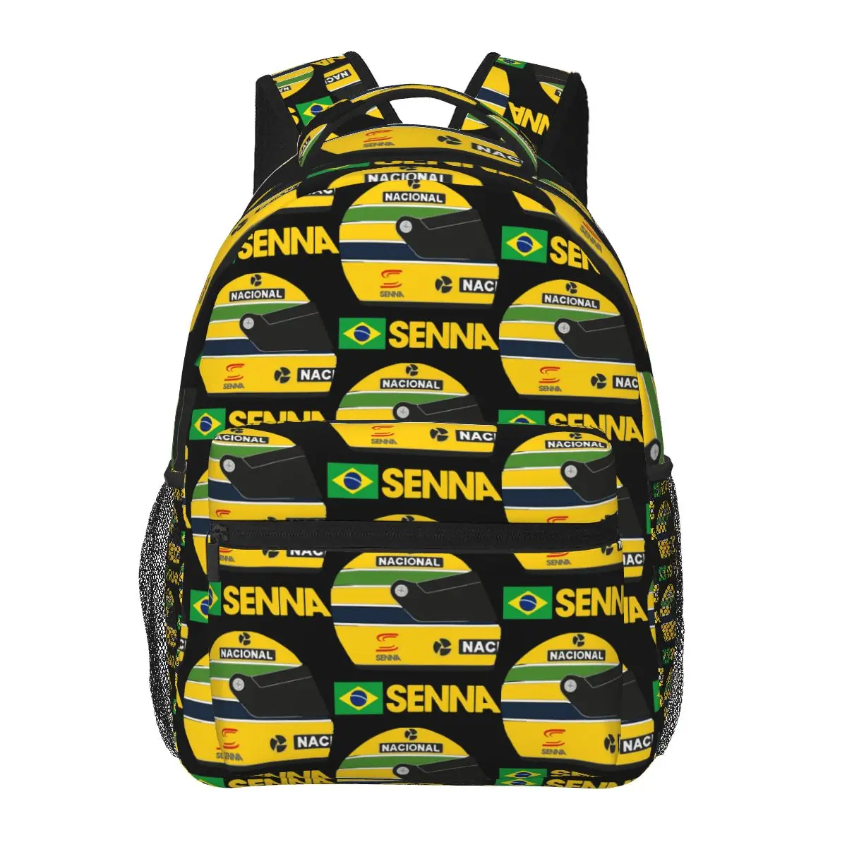 

Ayrton Senna Backpack Daypack Large Capacity Boys Girls BookBag School Bag Shoulder Bags for Men Women