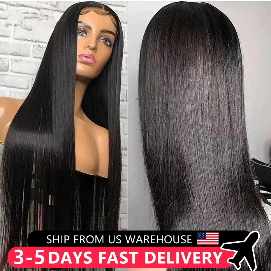 Indian Straight 13x6 Lace Front Wig Human Hair Wigs For Women Pre Plucked 13x4 Lace Frontal Wig Remy Lace Closure Wig MYLOCKME