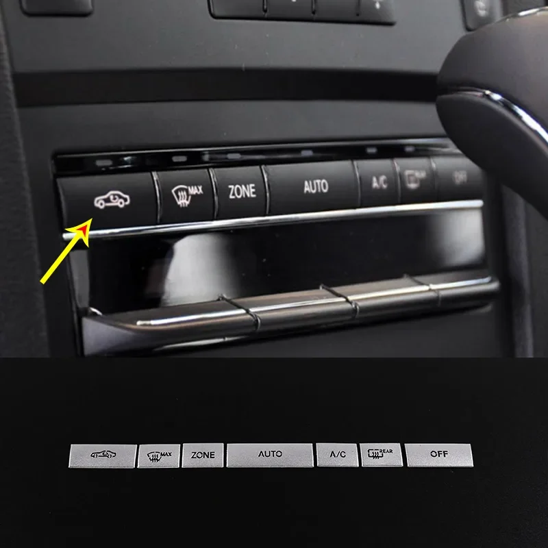 

For Mercedes-Benz E-Class W212 2010-2015 Aluminum Alloy Car Air Conditioner Switch Button Sticker Car Interior Accessories