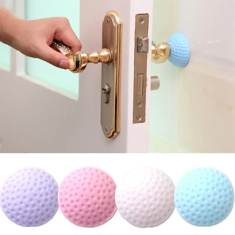 Soft Rubber Pad To Protect The Wall Self Adhesive Door Stopper Golf Modelling Door Fender Stickers(White/Blue/Pink/Purple)