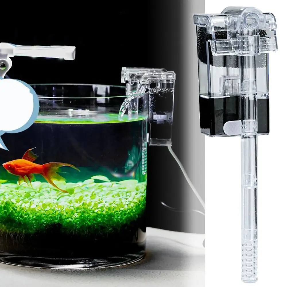 USB/plug Waterfall Fish Tank Filter Wall Mounted Mute Aquarium Oxygenation Pump Transparent Small-scale Submersible Filtration