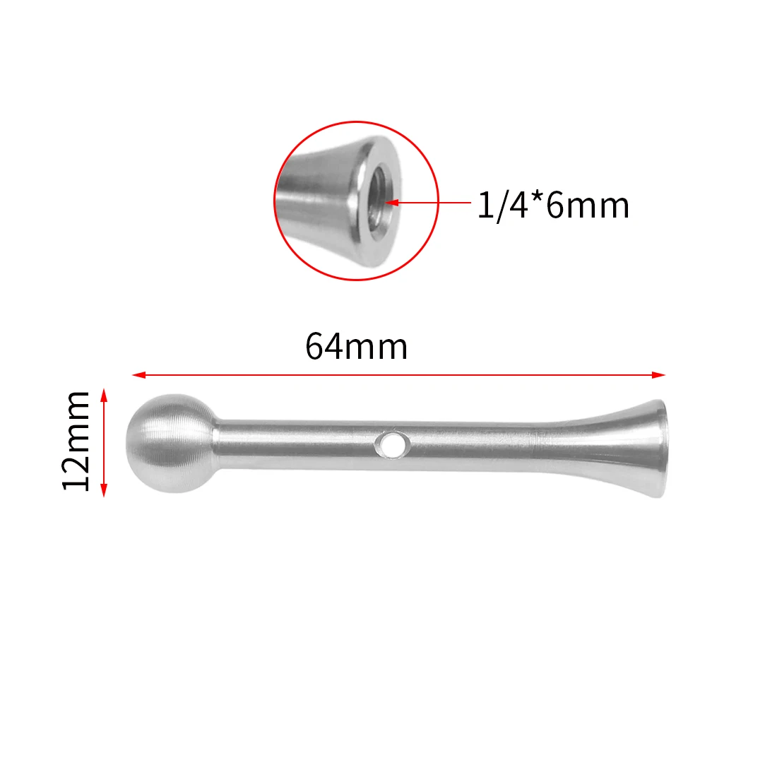 Edelstahl 12mm Doppelkopf Kugel bolzen 1/4 "Gewinde für Monitor klemme Hotshoe Kamera halterung Magic Arm Verlängerung stange – Detail 17