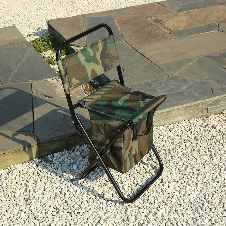 

20Pcs Portable Foldable Comfortable 600D Oxford Cloth Camouflage Backpack Chair/Fishing Bag Folding Chair