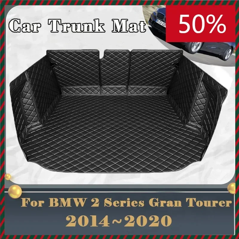 Car Trunk Mat For BMW 2 Series Gran Tourer F46 2015~2020 5seat Dirt-resistant Fully Trunk Mat Rear Cargo Tray Car Accessories