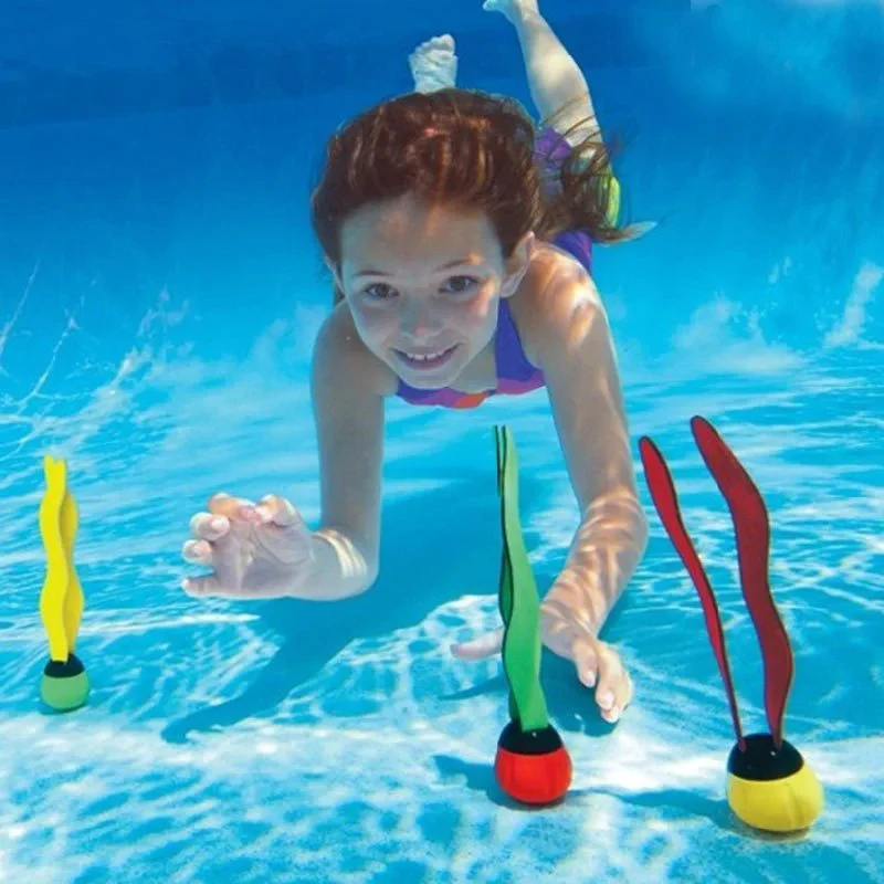 4 pezzi giochi da piscina giocattolo affondante piscina multicolore dei cartoni animati giocattoli affondanti Set di giocattoli per immersioni Creative accessori per piscine