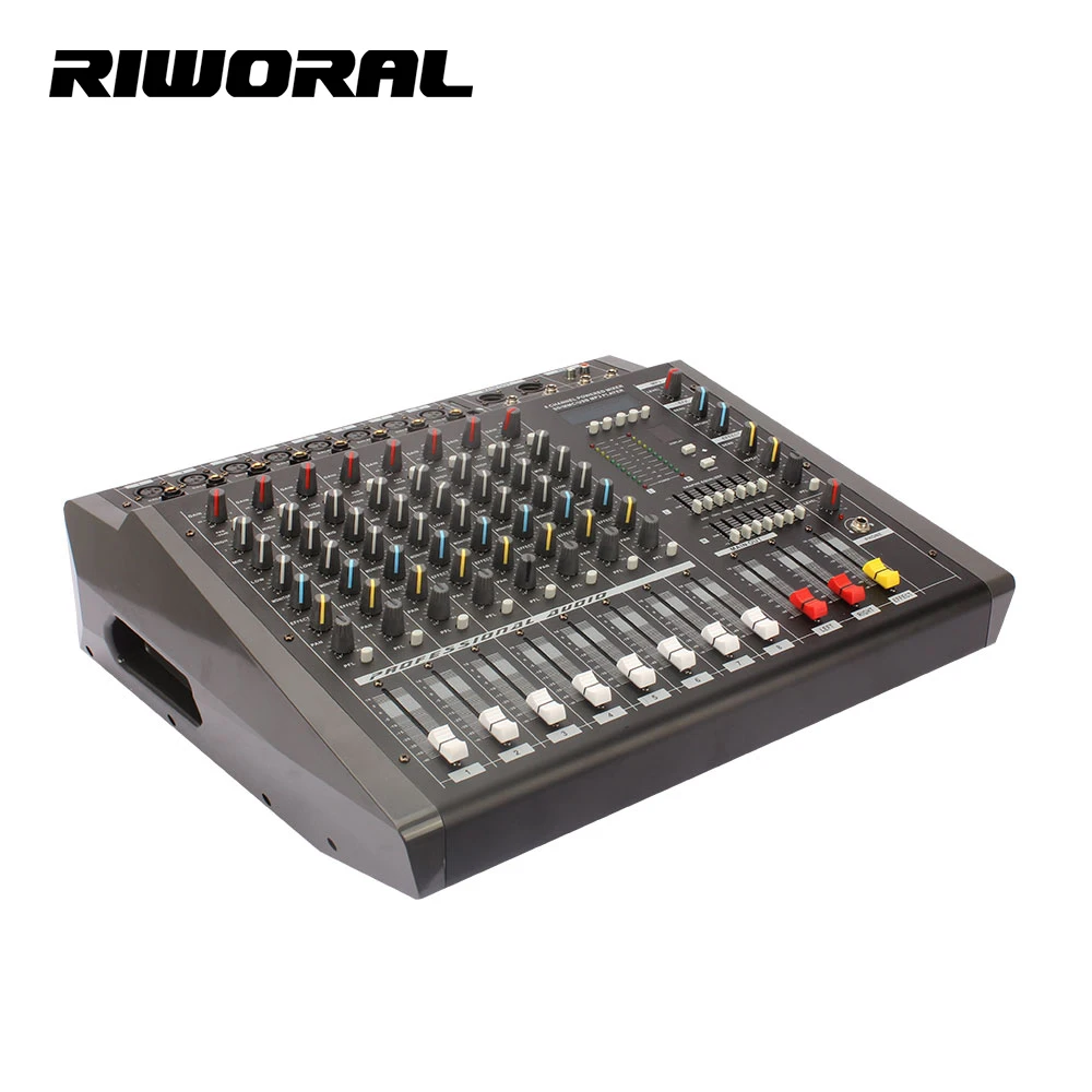 PMX808D 8 Channel Power Mixer Effect Sound Mixer Dj Console Professional Audio Mixer Equalizer Power Amplifier