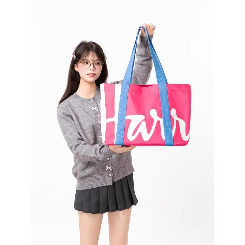 المملكة المتحدة هارودز حمل حقيبة 38*16*30 سنتيمتر سعة كبيرة يده واحد الكتف حقيبة تسوق قماش الكرتون التدريس حقيبة #4