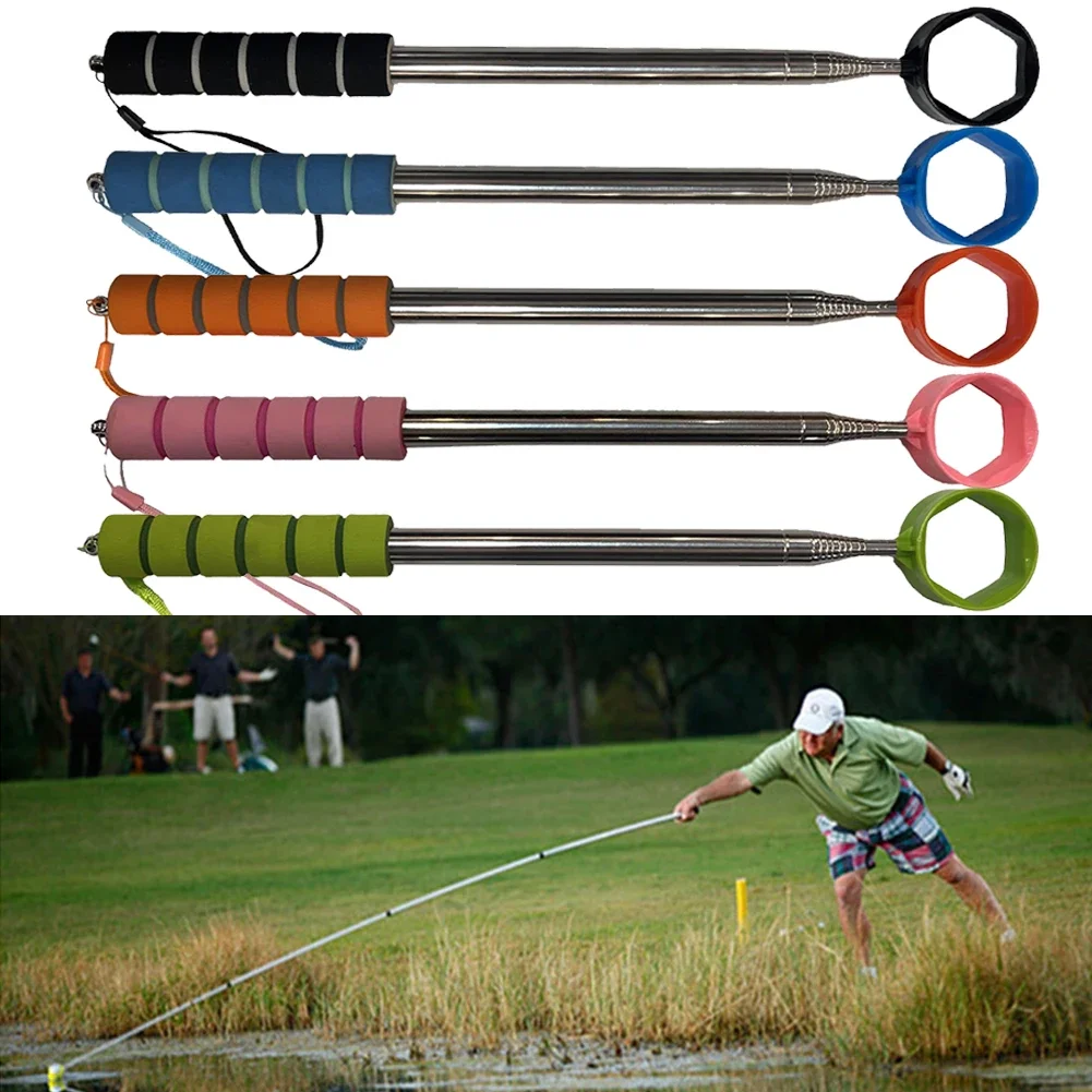 8.86 FT Golf Ball Pick Up Retriever Grabber Telescopic Golf Ball Retriever Extendable Golf Ball Retriever Golf Gifts for Golfers