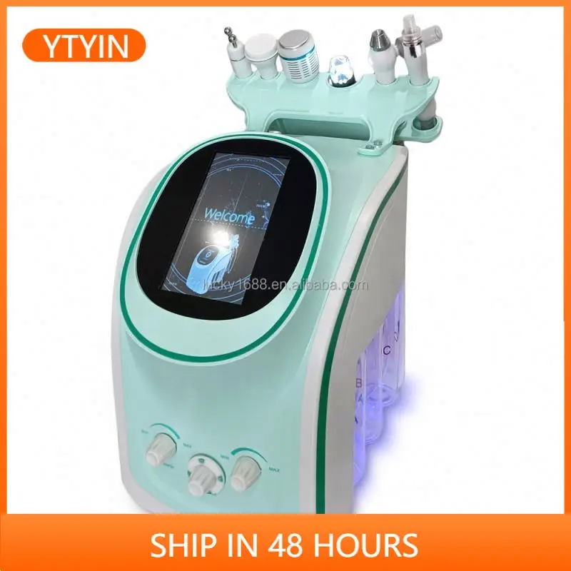 

YTYINPortable 6 In 1 Hydrofacials Diamond Microdermabrasion Small Bubble H2o2 Aqua Peel Hydro Beauty Hine