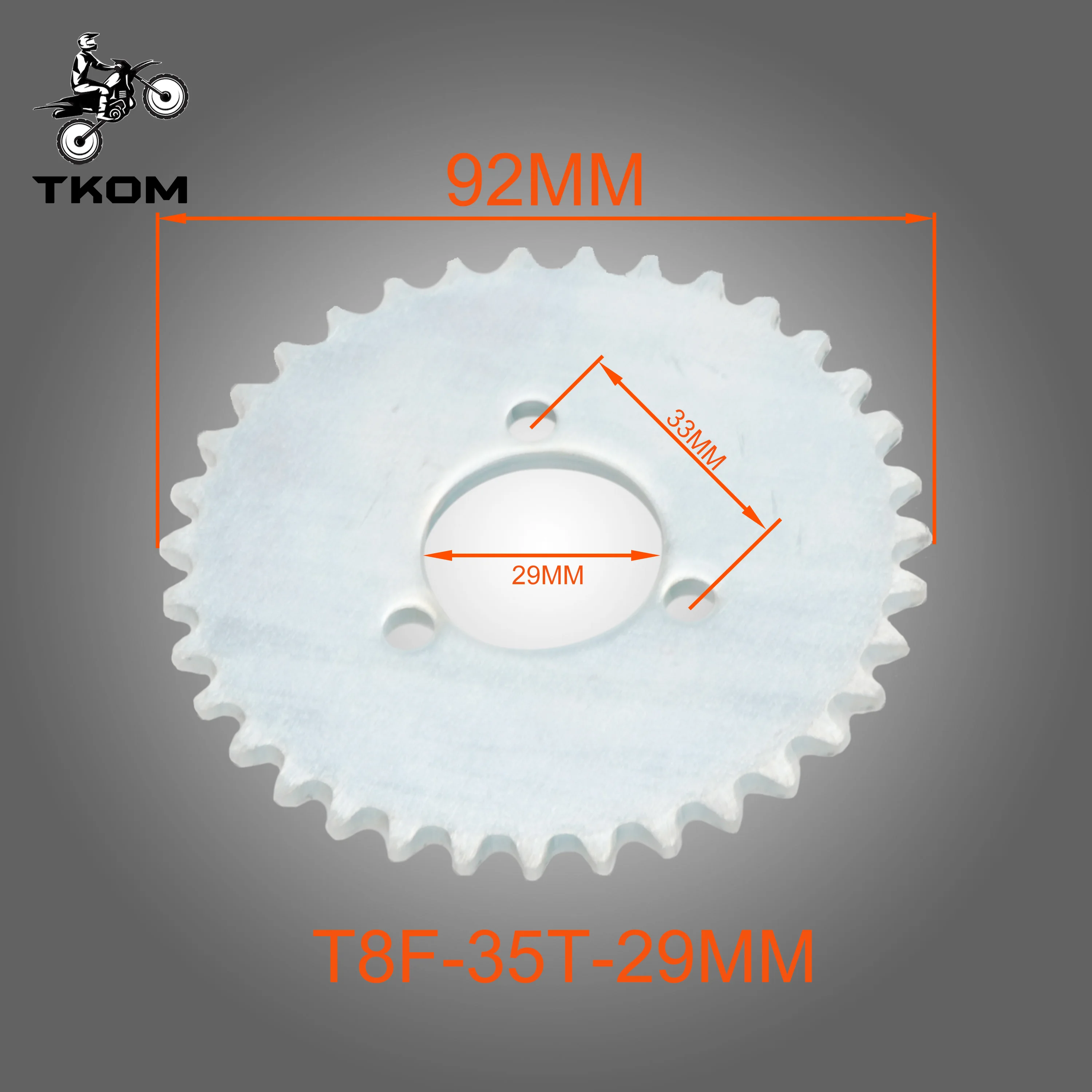 T8F 35 38 44 54 64 74Tooth 29 35 54MM Rear Wheel Sprocket Chain Sprocket for ATV Motocross Electric Scooter Tricycle Parts