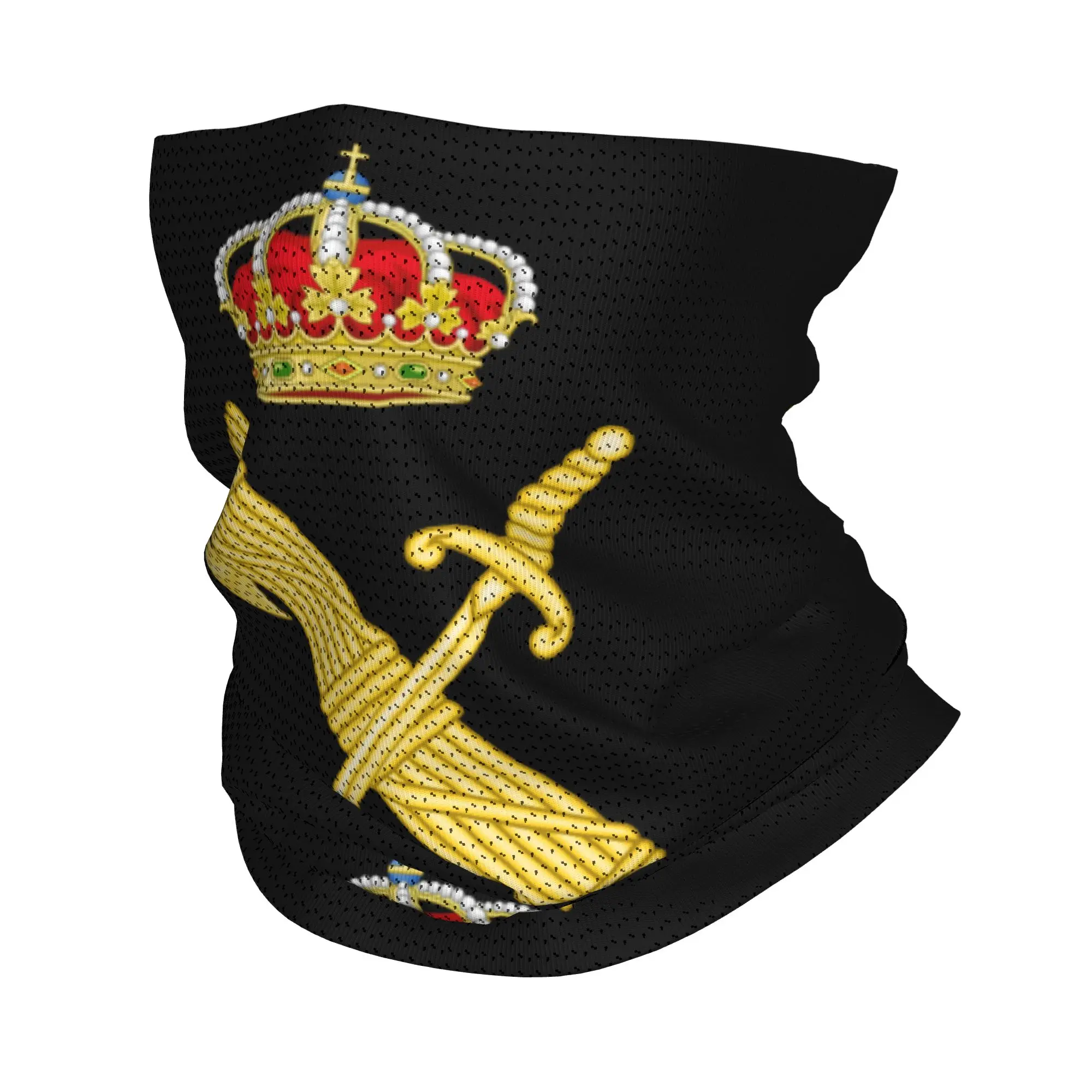 Emblem of The Spanish Civil Guard Bandana Winter Neck Warmer Wrap Face Scarf for Hiking Spanish Coat Of Arms Gaiter Headband