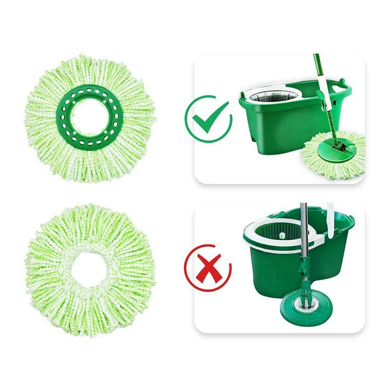 Cabeça Mop substituição para Libman Tornado, Spin Mops, microfibra, máquina lavável