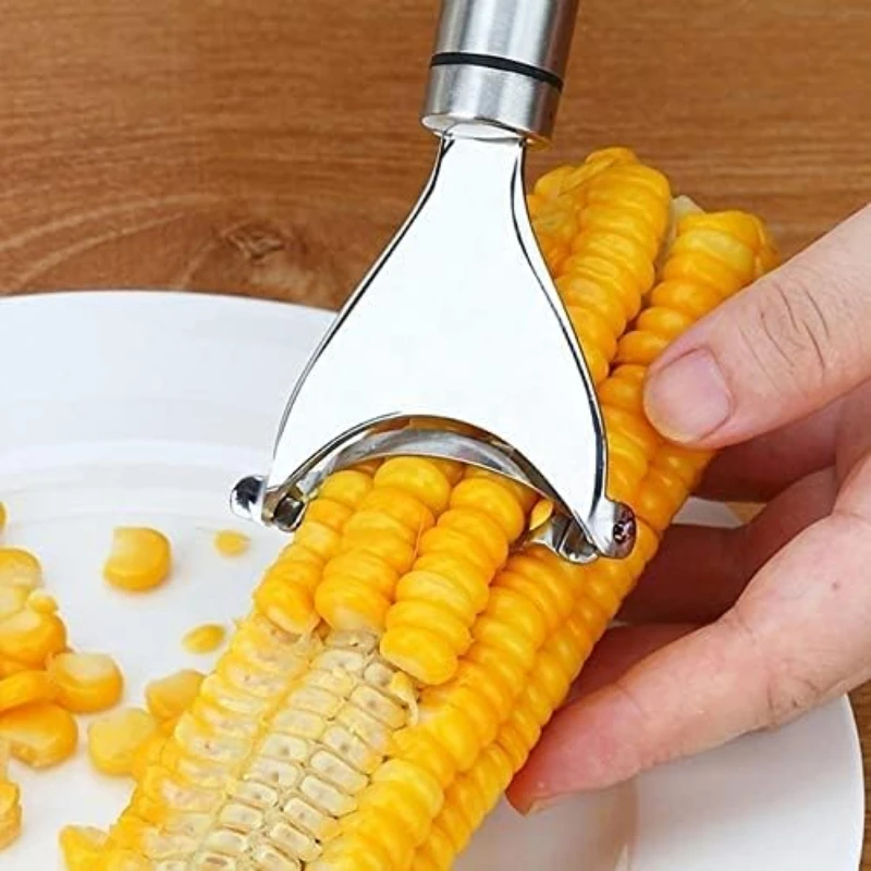 Stainless Steel Corn Planer Manual Corncob Shaver Thresher Stripper Cutter Cooking Kitchen Accessories Fast Peeling Fruit Tools