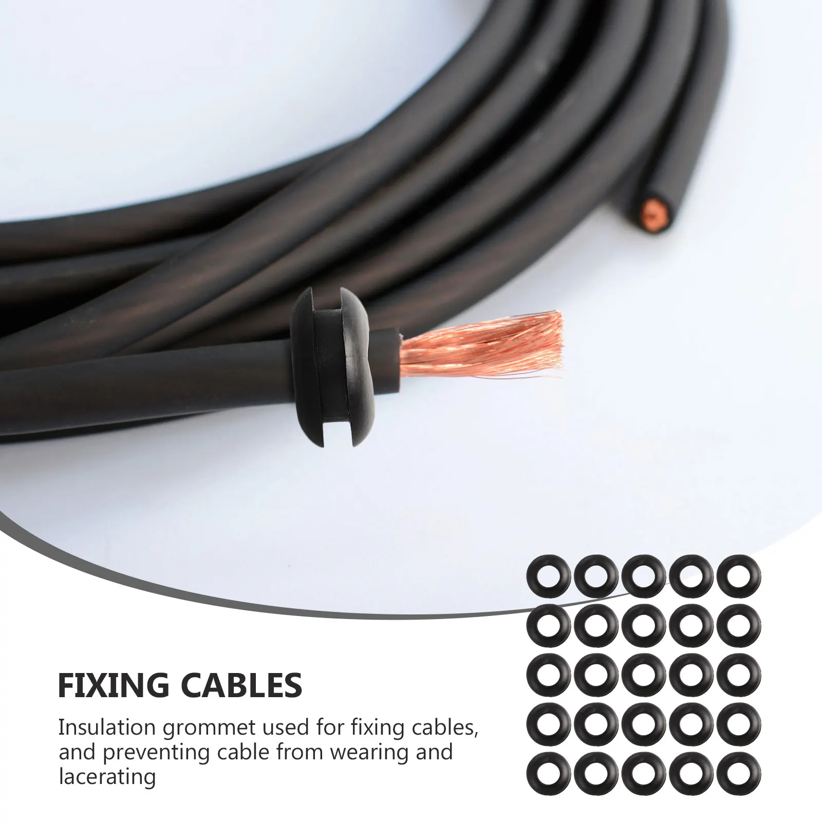 

100pcs Guard Coil Grommet Rubber Protector Cable Insulation Wire Hole O Ring Wear Resistant Easy Install Hardware