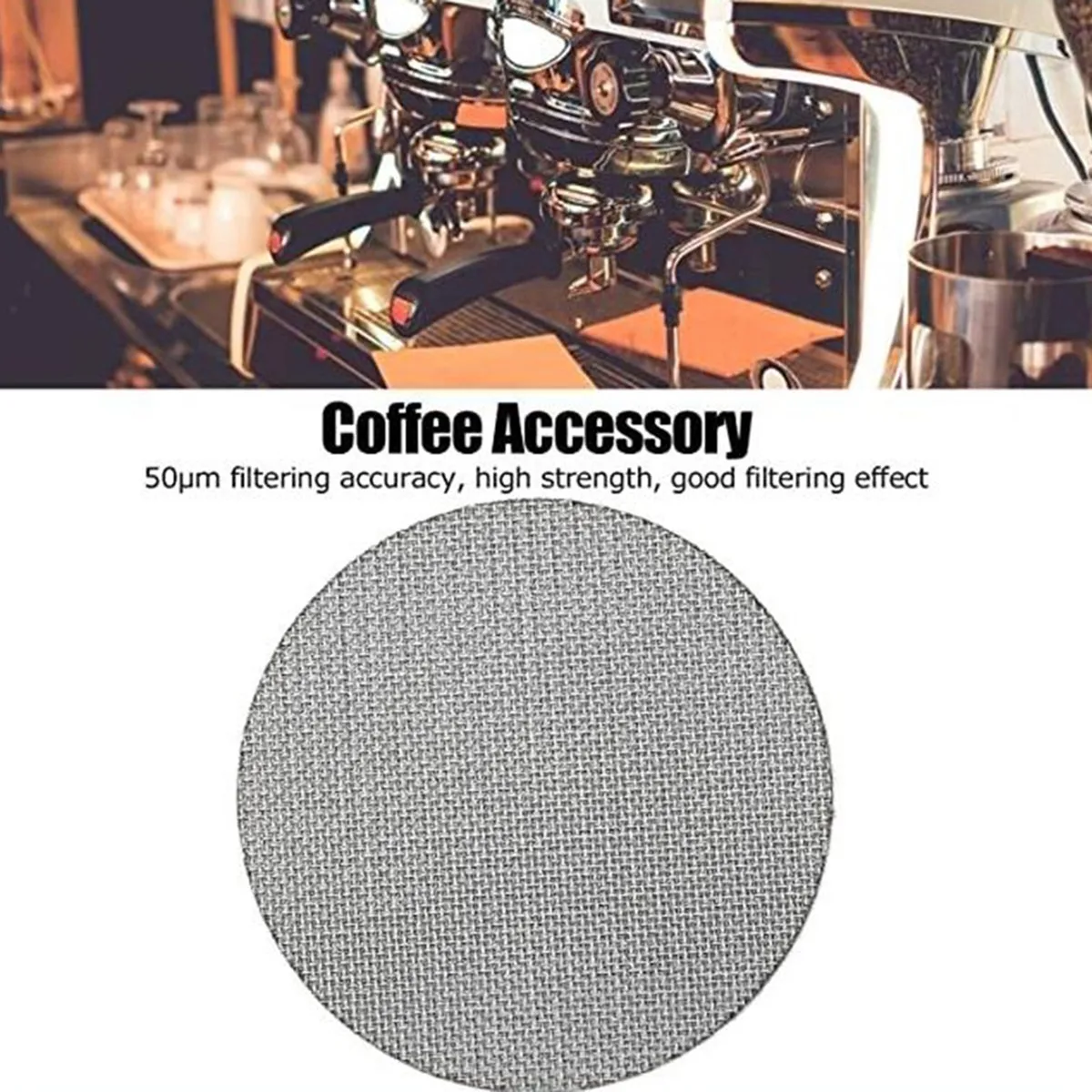 A02V-1PC شاشة عفريت مقاس 51 مم/شاشة دش سفلية لمرشح القهوة الإسبريسو/شاشة اتصال - ستانلس ستيل