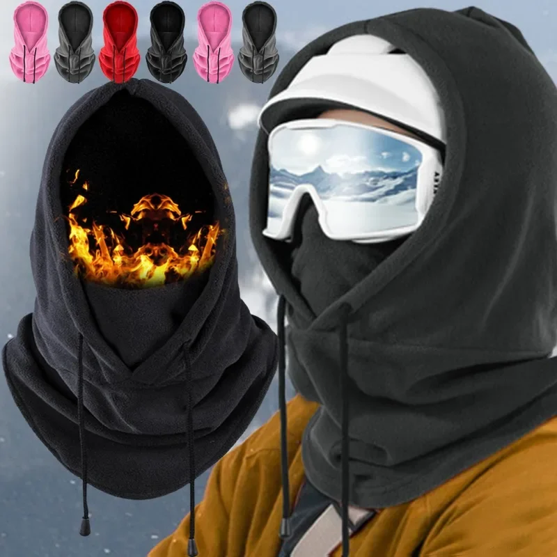 1/2pcs Inverno Pile Termico Passamontagna Sciarpa Sci Maschera Collo Snood Cappuccio Cappello Antivento Freddo Caldo Equitazione Cap Sport All'aria Aperta