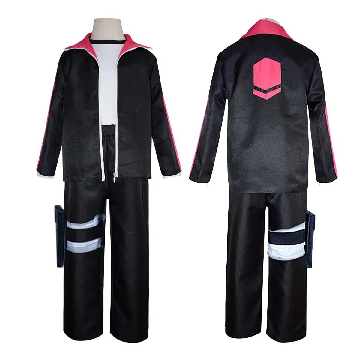 Disfraz de Cosplay de Anime Ninja Uzumaki Boruto para Hombre y Niño, para Halloween o Carnaval, con Peluca Rubia