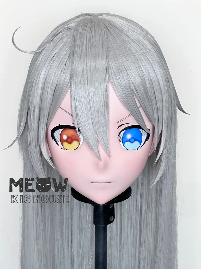 

(MEO577) Customize Handmade Full Head Lockable Crossdress Male to Female Japanese Cartoon Anime Game Character Kigurumi Mask