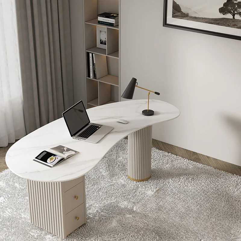 

Motion Desk Table White Room Desks Office Tables Modern Bureaux Computer Furniture Home Work Auxiliary Economic Offices Luxury