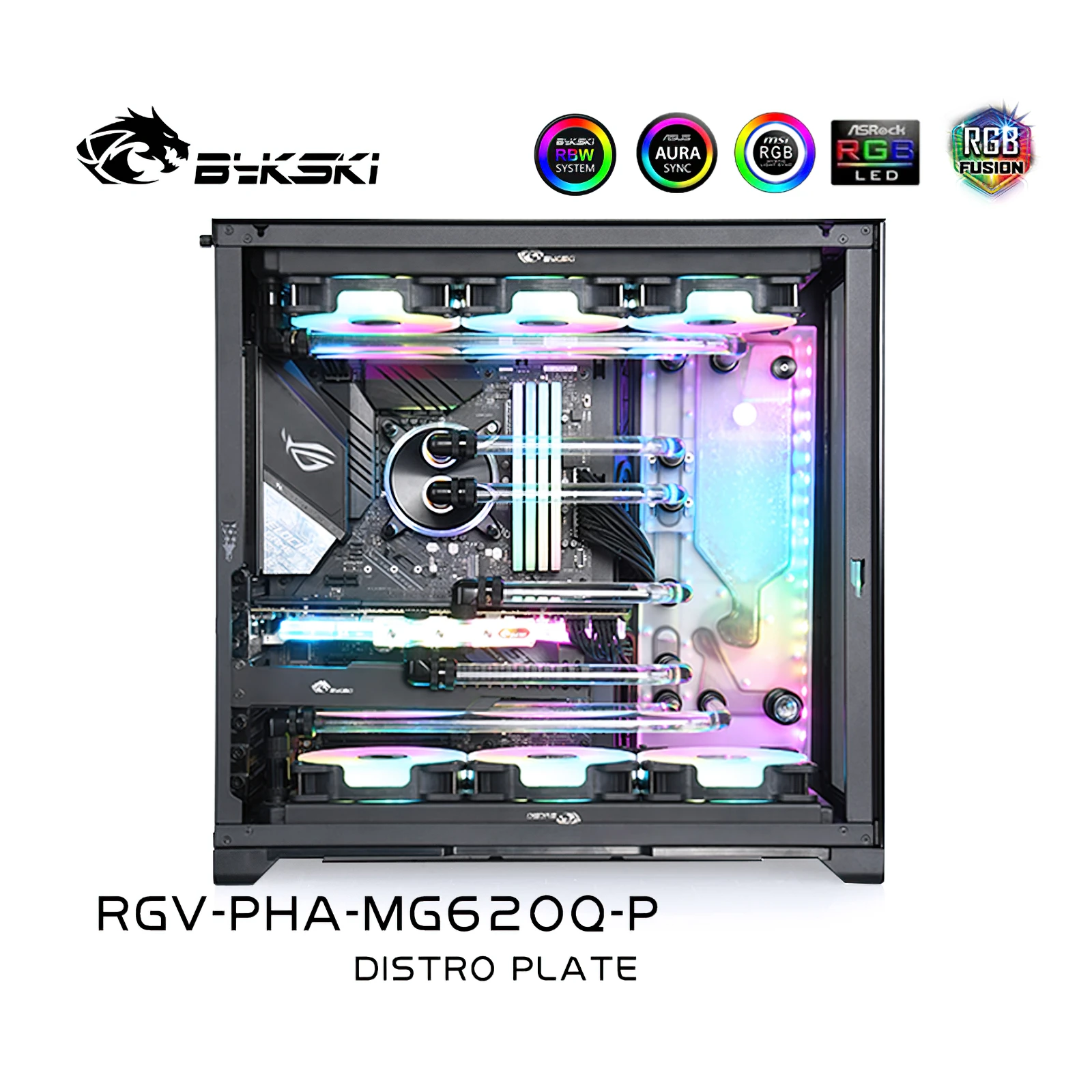 

Bykski Water Cooling Distro Plate Kit for Phanteks MG620Q Chassis Case CPU GPU RGB RGV-PHA-MG620Q-P