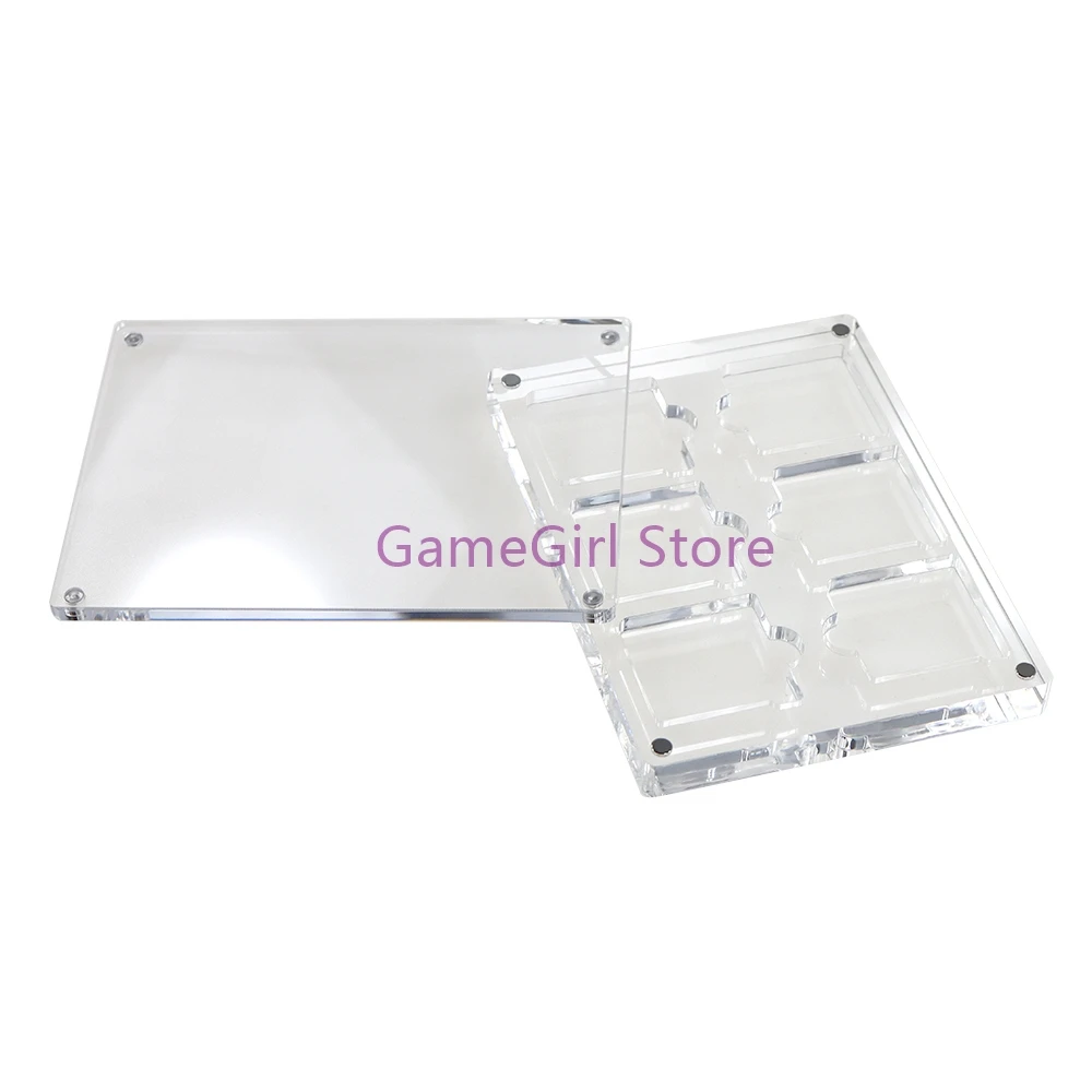 Estuche acrílico transparente para tarjetas de juego, cubierta magnética para Nintendo 3DS, NDS, estuche de exhibición, caja de almacenamiento, 5 piezas