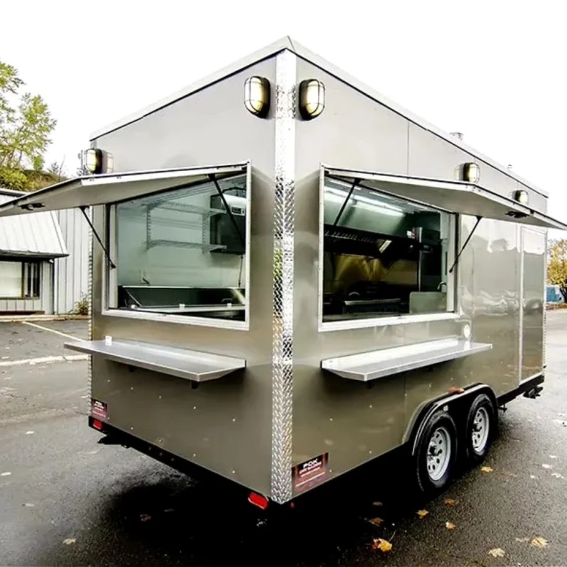Multi-Function Fast Food Cart Dining Car Truck Mobile Vending Snack Trailer Street Cuisine Service Package Hot Slae
