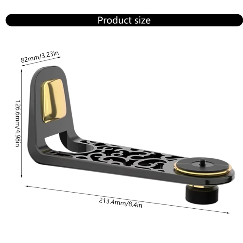 A13E-Wall Mount Projector Stand Sturdy Aluminium Alloy Metal Bracket Multi-Angle Compatible With Most Projectors