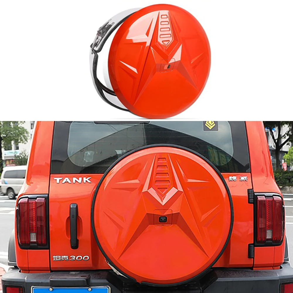 1Pcs Spare Tire Cover For Tank 300 2021-2024 Off-road/City Version Modified Special Spare Tire Stainless Steel Protective Case