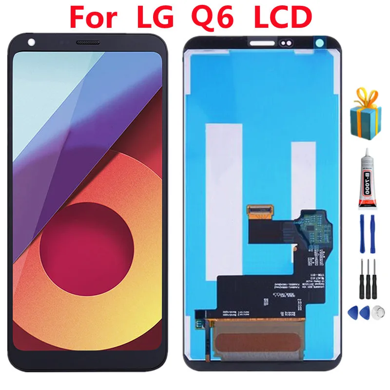 100% протестированный оригинал для LG Q6 M700 M700A US700 M700H M703 M700Y, ЖК-дисплей с рамкой