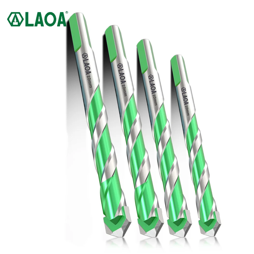 LAOA Drill Bit Super Hard Alloy Twist Overlord Drill Through Hole Glass Drill Concrete Drill Multifunctional Drill Bits