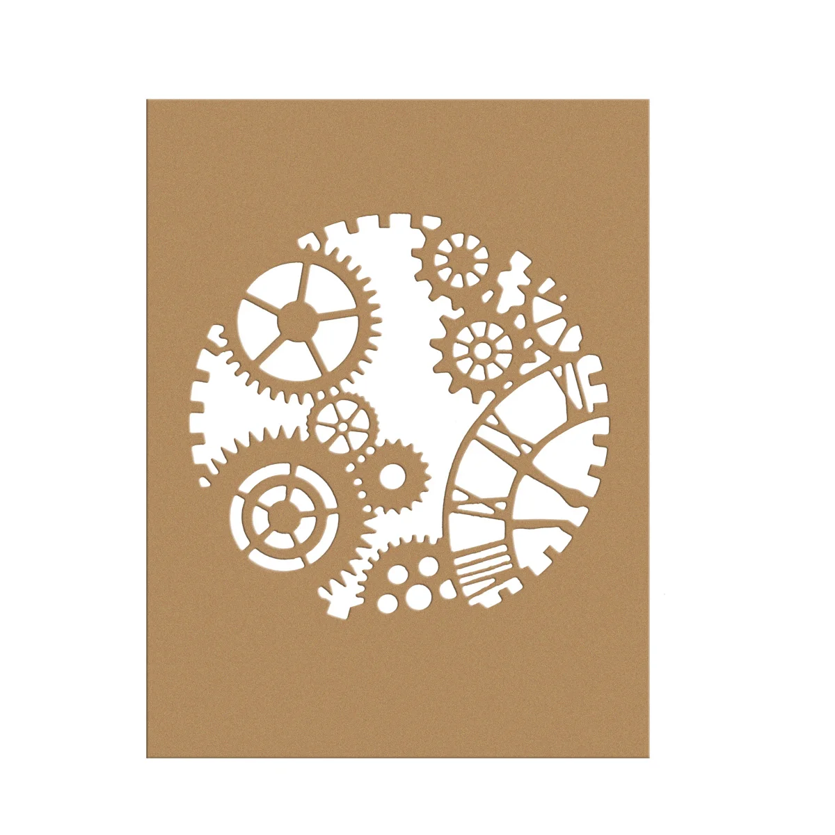 Steampunk Gears Pattern Card Cover Cutting Dies Scrapbooking Craft Paper Art Work Cutter Mold For Envelope Card Background