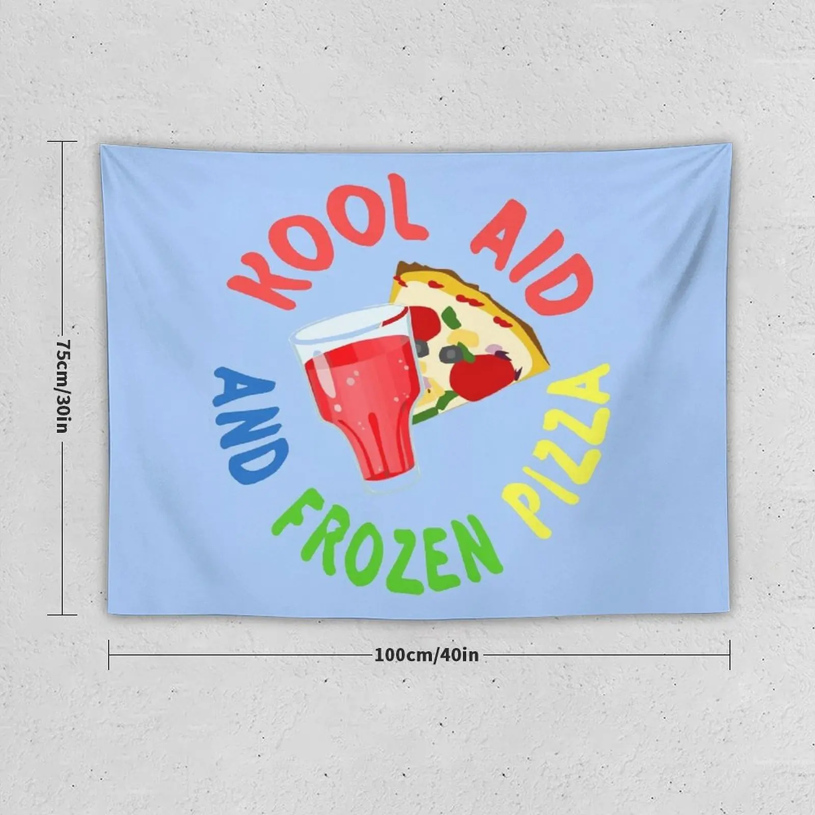 KOOL AID AND FROZEN PIZZA Tapestry Bedroom Decor Aesthetic Kawaii Room Decor Decoration For Bedroom Tapestry