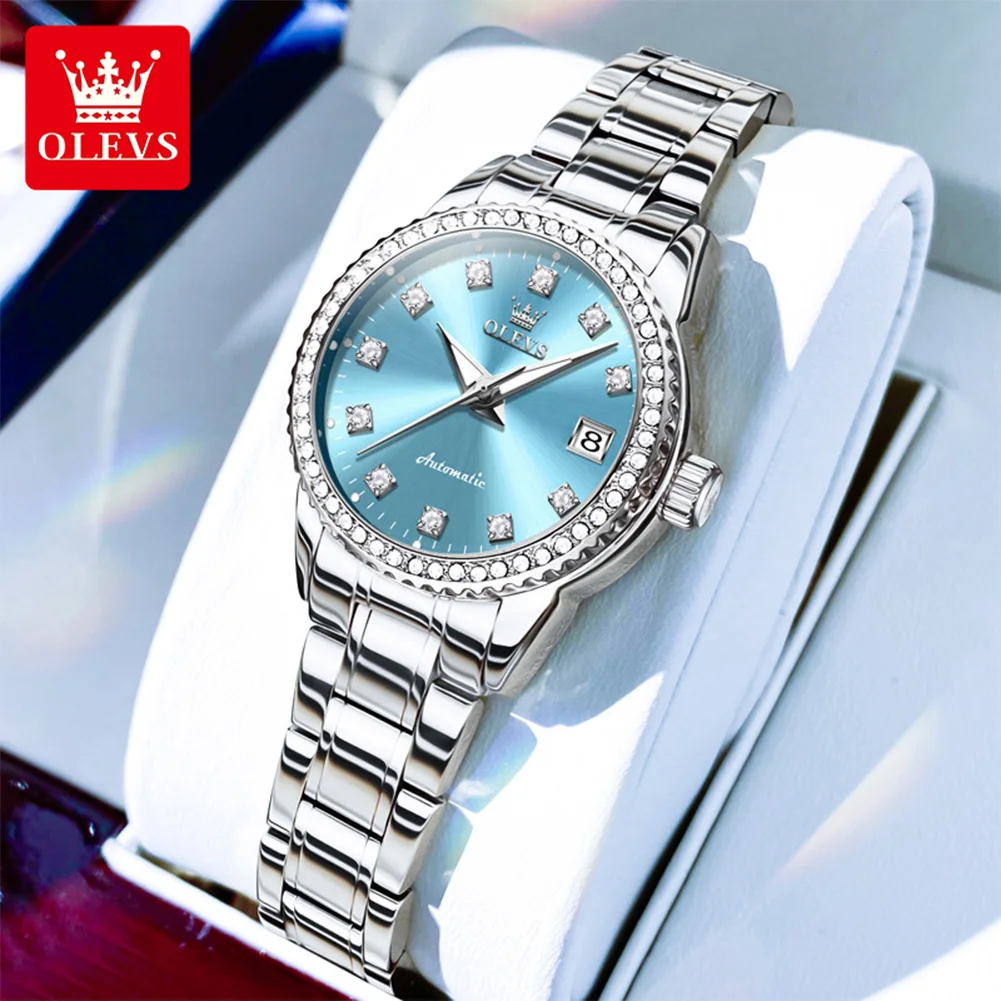 

OLEVS 7003 Luxury Fully Automatic Mechanical Women Watch Original Waterproof Luminous Watch Brand Women Watch Dress Date Reloj