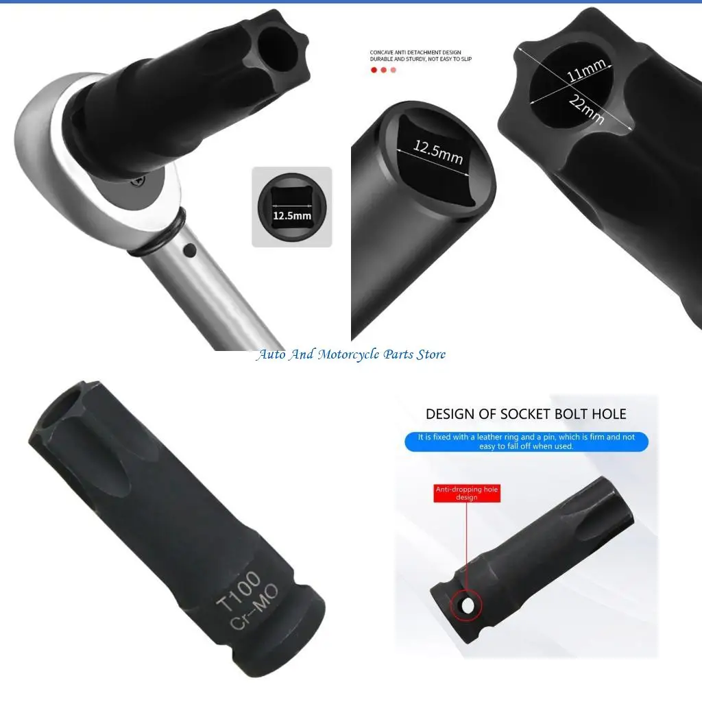 

P9FD T100 Hollow Star Impact Socket for M133 Camshaft Pulley Position Correction