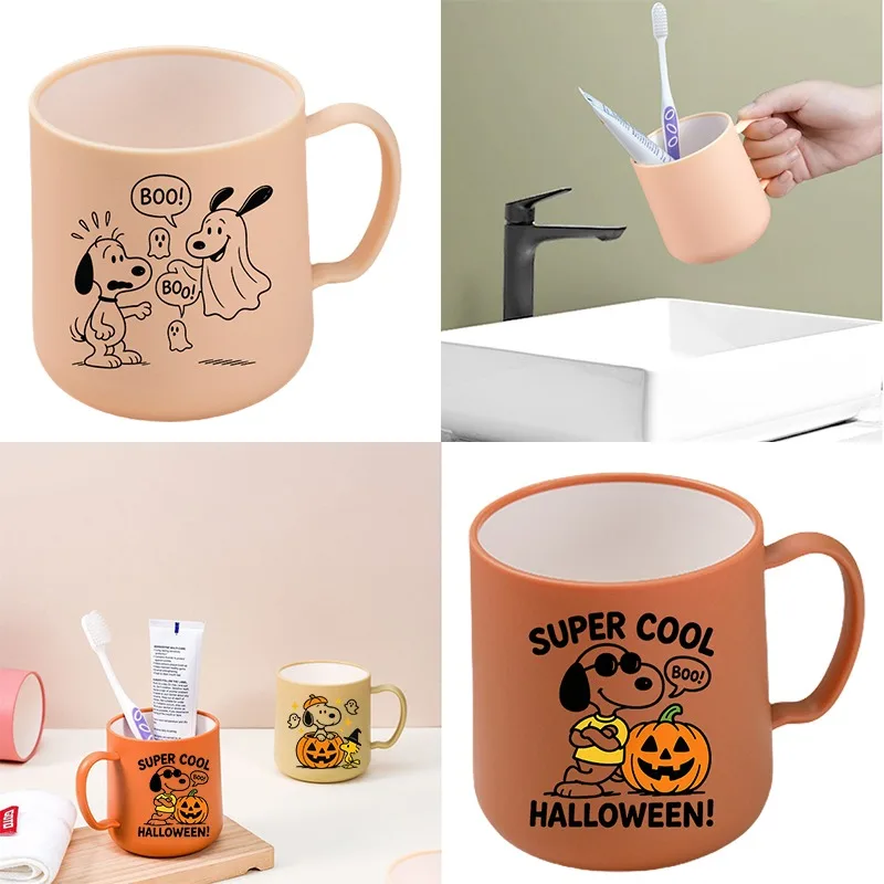 

380 мл Детская домашняя чашка для ополаскивания Snoopy, персонаж аниме, студенческая домашняя простая чашка для ополаскивания, пара, дорожная чашка для туалета, подарки на день рождения