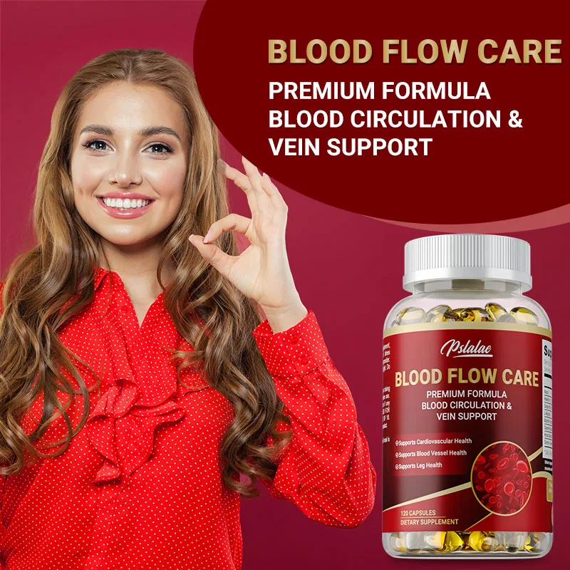 Blood Flow Care Capsule - Energy Production, Promotes Blood Circulation, Supports Heart, Cardiovascular and Leg Veins Health