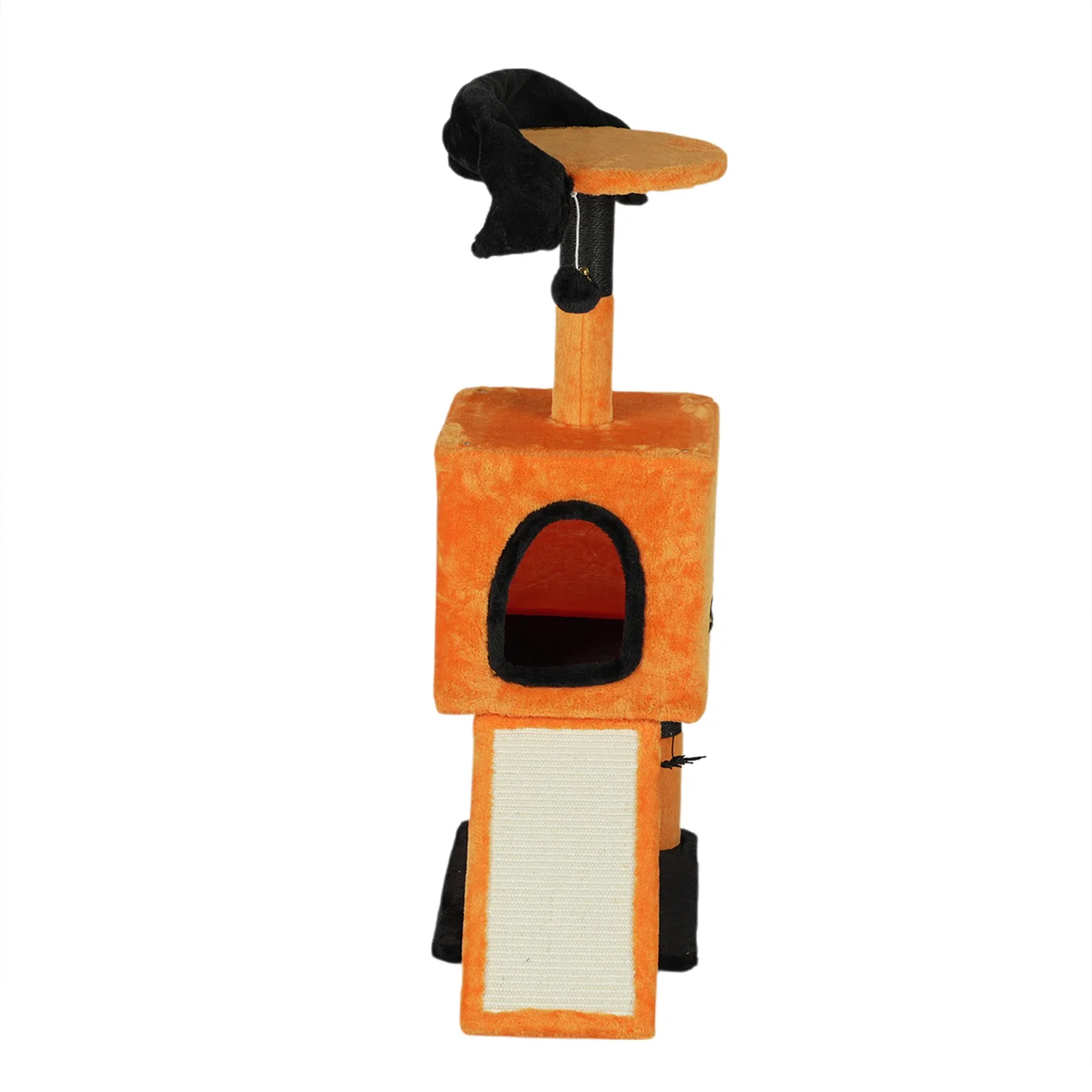 

39.4" Halloween Cat Tree, Tower Cat Tree for Indoor Cats with Spacious Condo, Sisal Scratching Posts, Hanging Toys