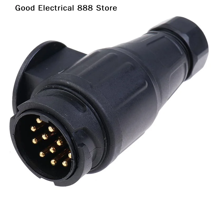 【GE】Hot Sale 1pcs 12V 13 Pin Euro Trailer Plug Waterproof Trailer 13 Pole Electrical Connector Durable