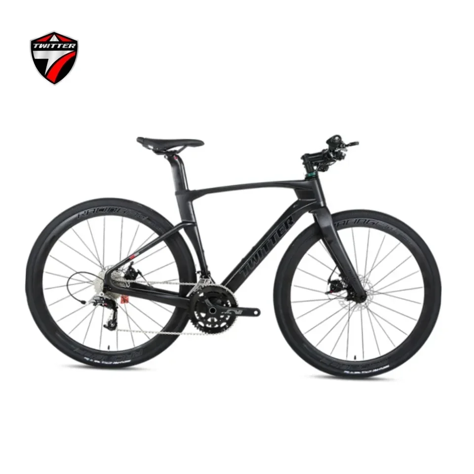 

TWITTER Gravel Bike V3 Black Knight RS-22S Full Hidden Inner Cable Oil Disc Brake T900 Carbon Fiber Road Bike 700*40C bicicletas